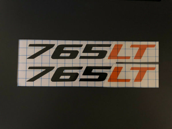 2x McLaren 765LT Logo Vinyl Sticker Decal 4" 5" 6" 8" 10" 12" 16" 20" 24" 28" 32" Colors