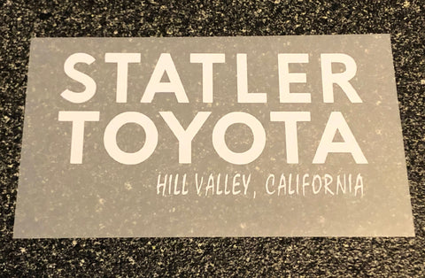 Statler Toyota Emblem Back To The Future Logo Vinyl Sticker Decal BTTF