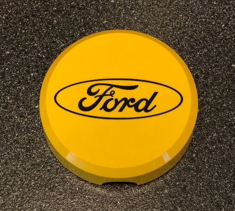 KC Daylighter Ford Hard Light Cover Yellow w/ Black Decals 6" Round Hilites CUSTOM