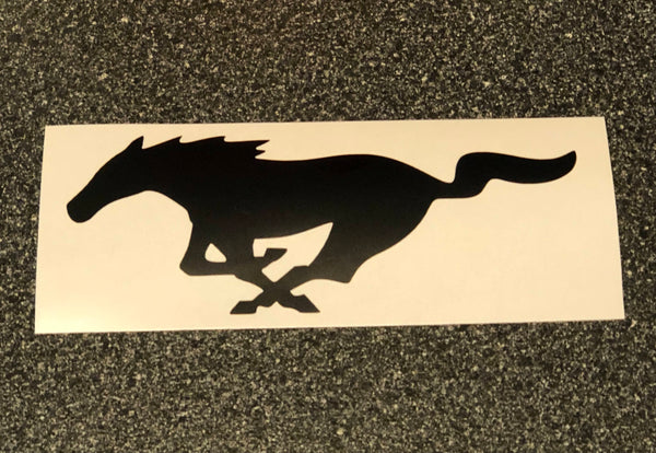 Mustang Horse Logo Vinyl Sticker Decal 4" 6" 8" 10" 12" 16" 20" 24" Colors