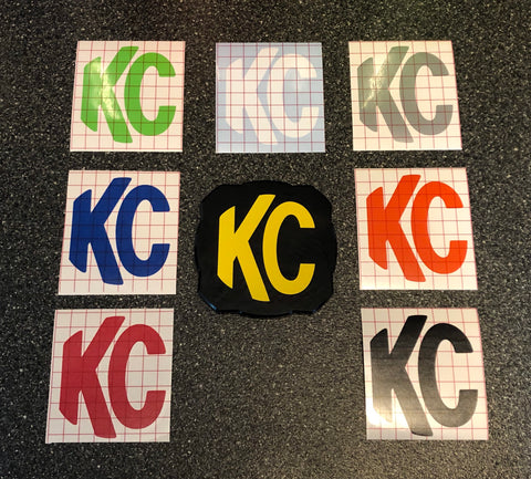 2x KC Hilites Logo 5325 FLEX ERA 4 Overlay Vinyl Decal Sticker Light Cover