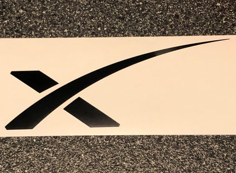 Space X Vinyl Sticker Decal 4" 6" 8" 10" 12" 16" 20" 24"