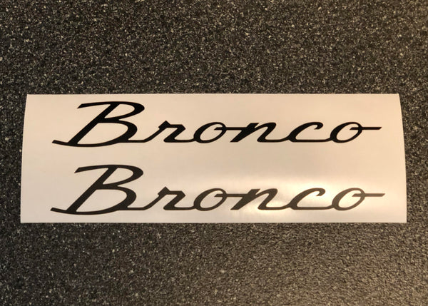 2x Ford Bronco Heritage Logo Vinyl Sticker Decal 4" 6" 8" 12" 16" 20" 24" Colors