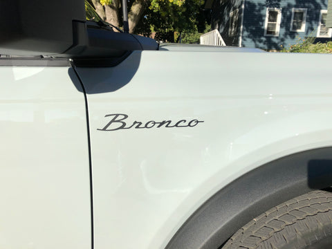 2x Bronco Heritage Vinyl Fender Decal Sticker Logo Multiple Colors Available