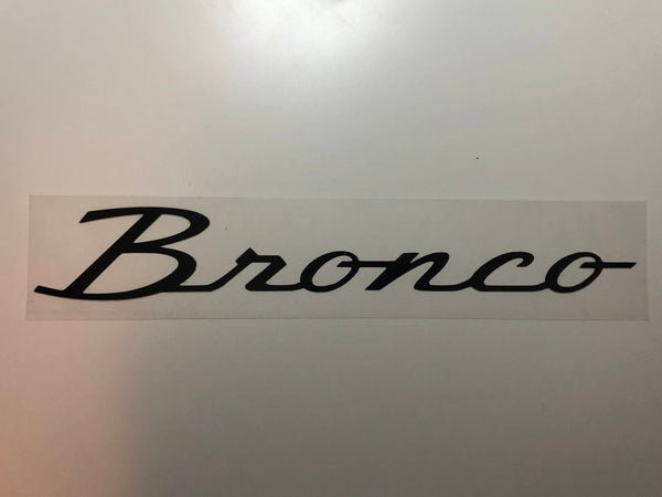 Bronco Heritage Iron On Heat transfer Vinyl HTV Decal 4" 6" 8" 10" 12" Ford Multiple Colors