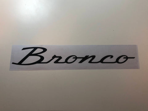 Bronco Heritage Iron On Heat transfer Vinyl HTV Decal 4" 6" 8" 10" 12" Ford Multiple Colors