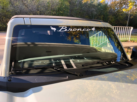 Bronco Heritage Horse Windshield Vinyl Decal Sticker Multiple Colors Available