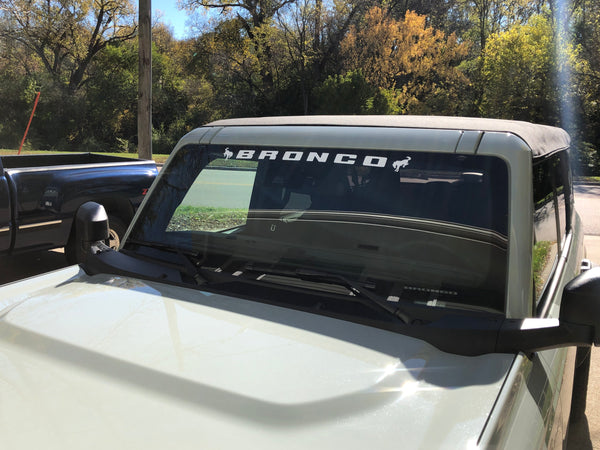 New Bronco Horse Windshield Decal Sticker 30" Multiple Colors Available