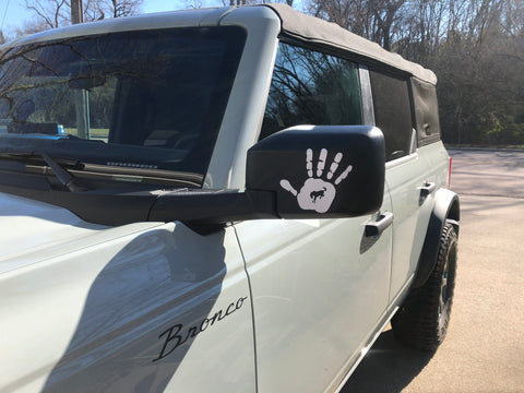 2x Ford Bronco Hand Wave Vinyl Decal Sticker Multiple Colors Available