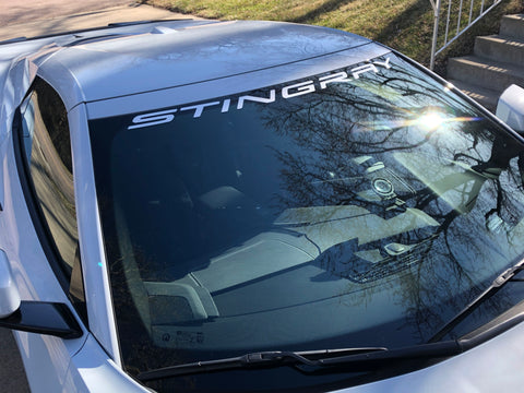 Corvette C8 STINGRAY Windshield Banner Vinyl Decal Sticker 40" x 2" Multiple Colors Available