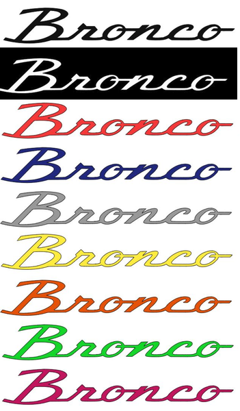 Bronco Heritage Font Windshield Vinyl Decal Sticker Multiple Colors Available