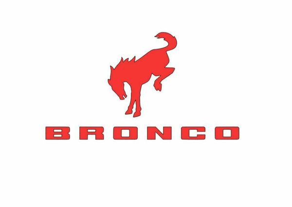 Bronco Bottom Horse Iron On Heat transfer Vinyl HTV Decal 4" 6" 8" 10" 12" Ford Multiple Colors