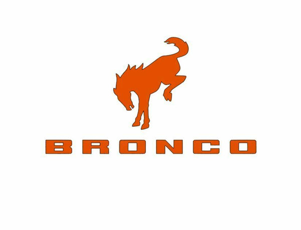 Bronco Bottom Horse Iron On Heat transfer Vinyl HTV Decal 4" 6" 8" 10" 12" Ford Multiple Colors