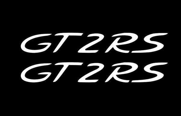 2x GT2RS Logo Vinyl Sticker Decal 4" 6" 8" 10" 12" 16" 20" 24" Colors