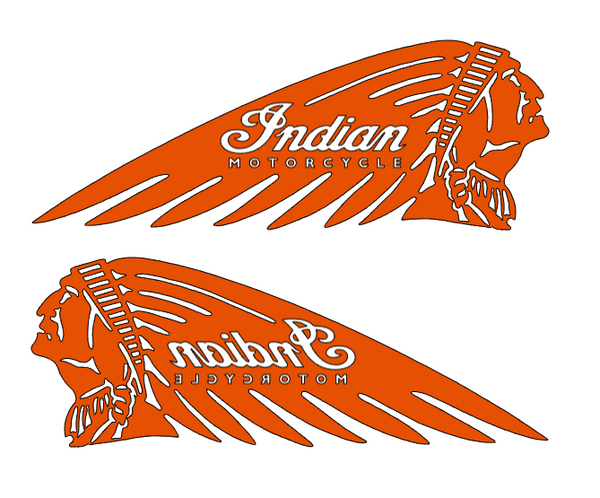 2x Indian Motorcycle Vinyl Sticker Decal 6" 8" 10" 12" 16" 20" 24" Colors Indian2