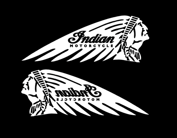 2x Indian Motorcycle Vinyl Sticker Decal 6" 8" 10" 12" 16" 20" 24" Colors Indian2