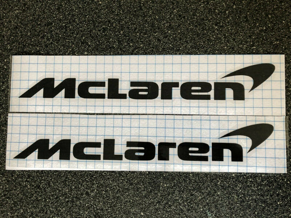 2x McLaren Carbon Tub Door Sill Logo Vinyl Sticker Decal MP4-12C 650s 675LT