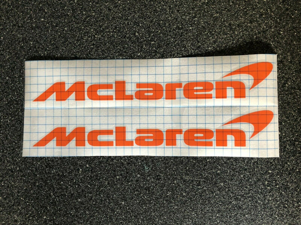 2x McLaren Carbon Tub Door Sill Logo Vinyl Sticker Decal MP4-12C 650s 675LT