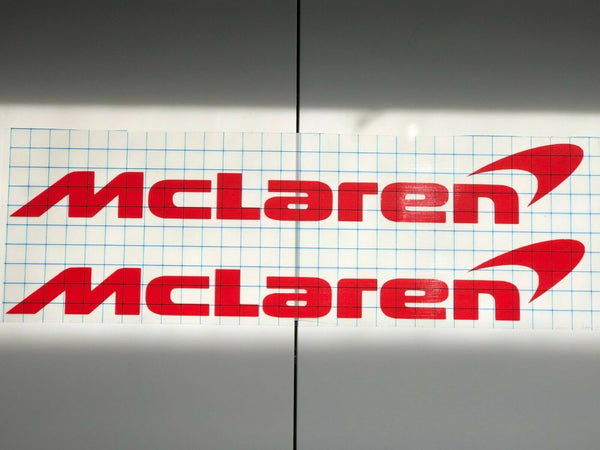 2x McLaren Carbon Tub Door Sill Logo Vinyl Sticker Decal MP4-12C 650s 675LT