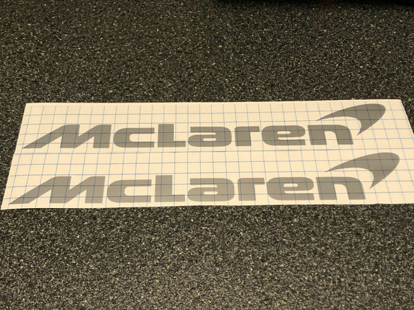 2x McLaren Carbon Tub Door Sill Logo Vinyl Sticker Decal MP4-12C 650s 675LT