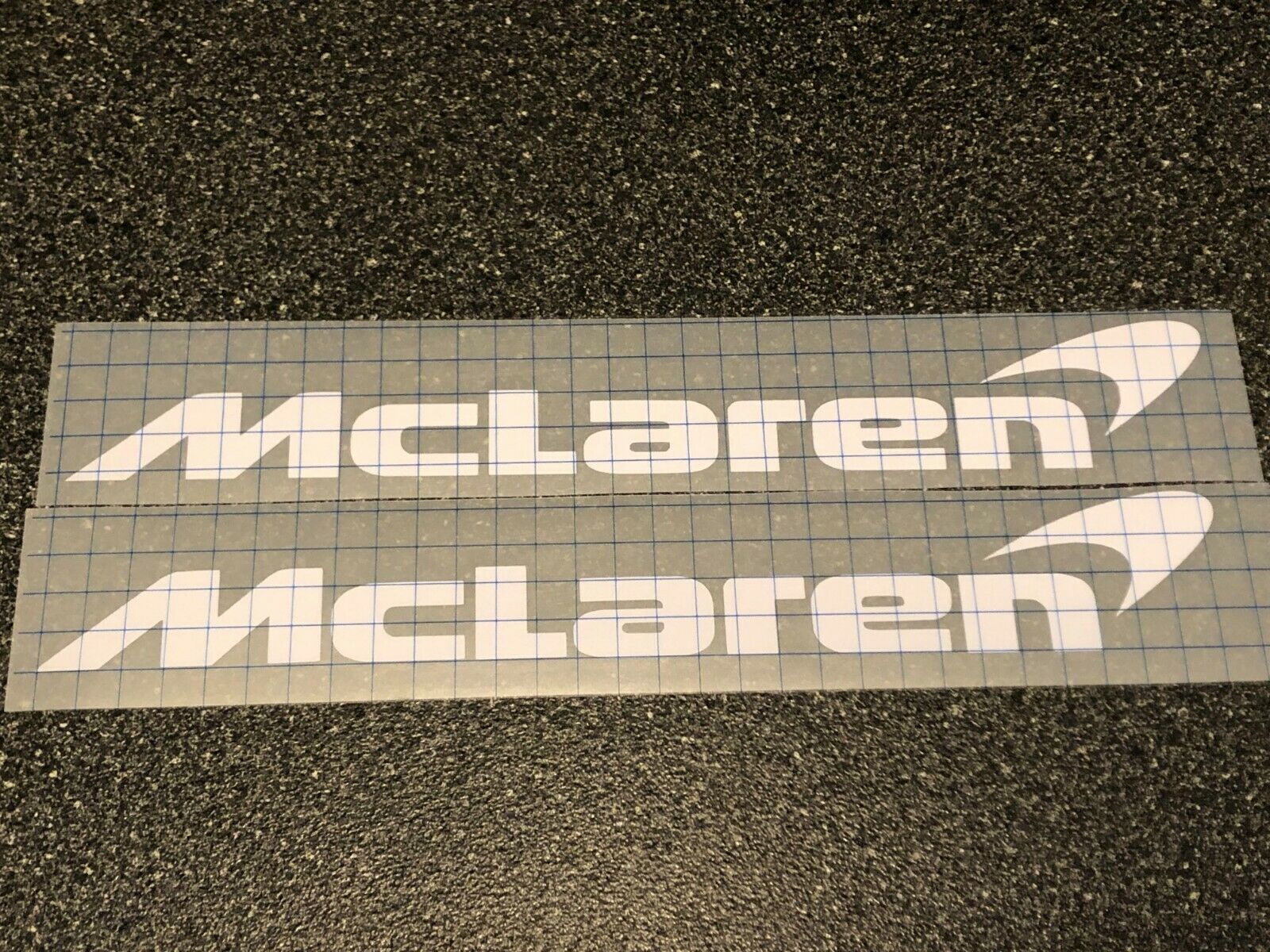 2x McLaren Carbon Tub Door Sill Logo Vinyl Sticker Decal MP4-12C 650s 675LT